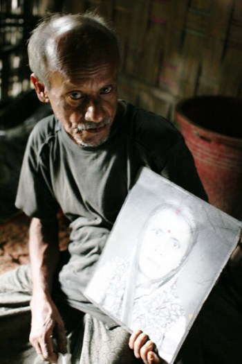 Shadan Chanedaey is 80 years old. His son has thrown him out of his house, and he now lives in a shed. Kate Holt.