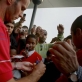 Ryan Giggs from Manchester United signs autographs for fans outside Vodaworld, in Johannesburg. Kate Holt.
