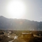 A view from the window of an armored personnel carrier driven by soldiers of 2 - 508, 82nd Airborne Division. Kate Holt.