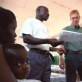 Nigel, a doctor employed by IRC, and Jonas, a local nurse employed by IRC, discuss the progress. Kate Holt.