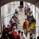 Women sit in the women's hospital after delivering their babies in the hospital in Ranchi. Kate Holt.